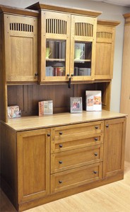 Mission style hutch built by Osburn Cabinets and Design