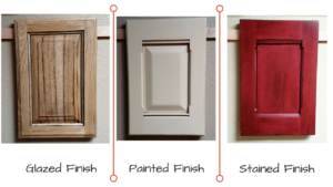Glazed vs Painted vs Stained cabinet finish