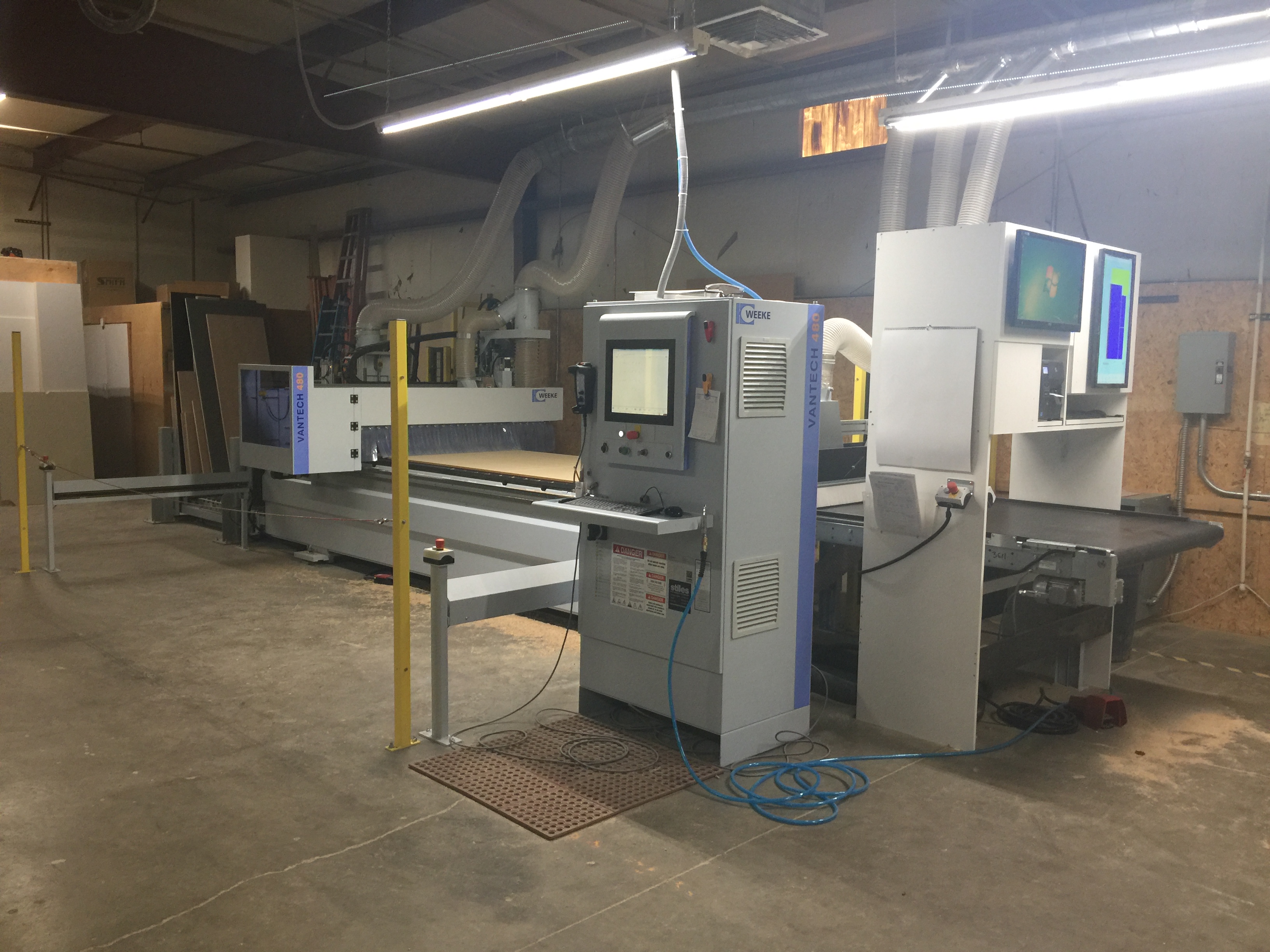 photo of WEEKE Vantech 480 Concept 2 nesting CNC router at Osburn Cabinets